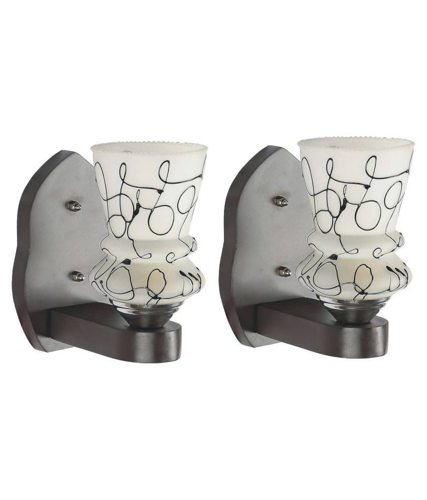 AFAST Decorative & Designer Glass Wall Light White - Pack of 2 AFAST Decorative & Designer Glass Wall Light White - Pack of 2