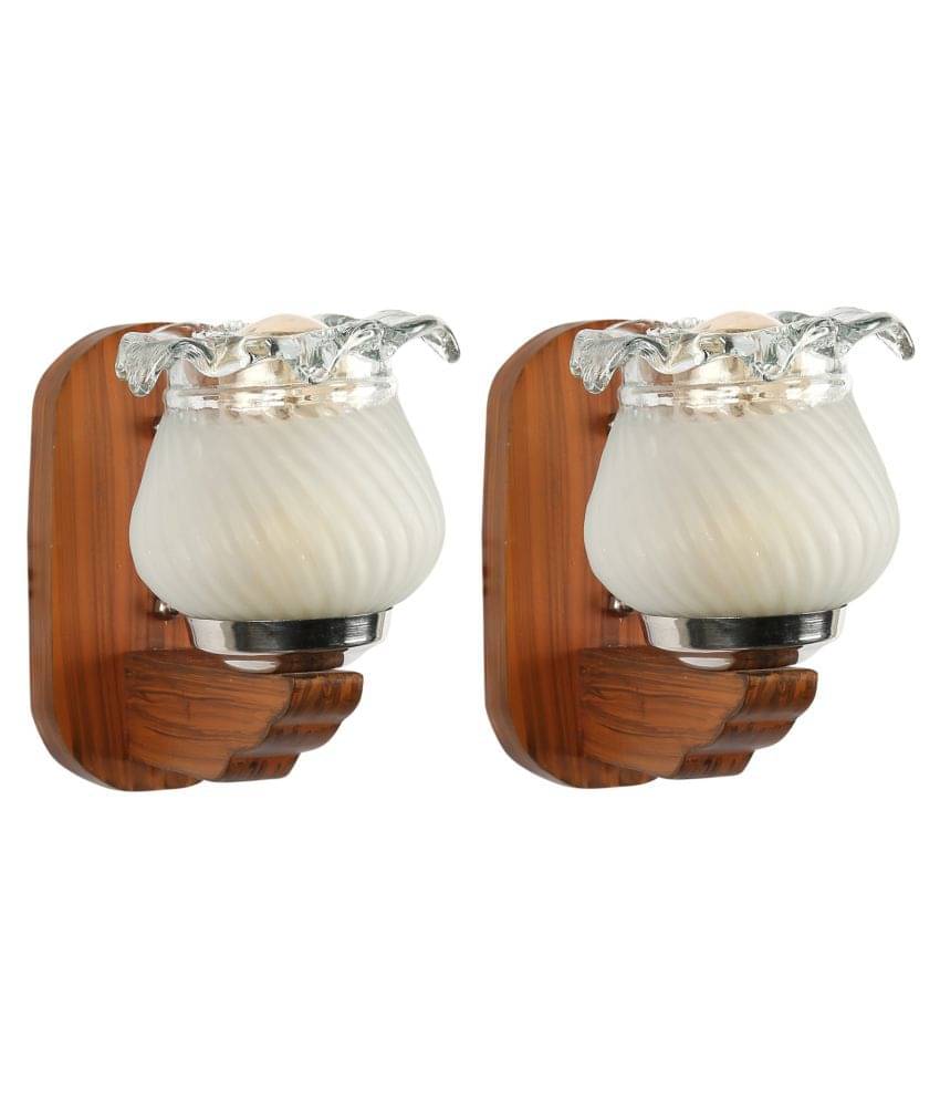 AFAST Decorative & Designer Glass Wall Light Off White - Pack of 2 AFAST Decorative & Designer Glass Wall Light Off White - Pack of 2