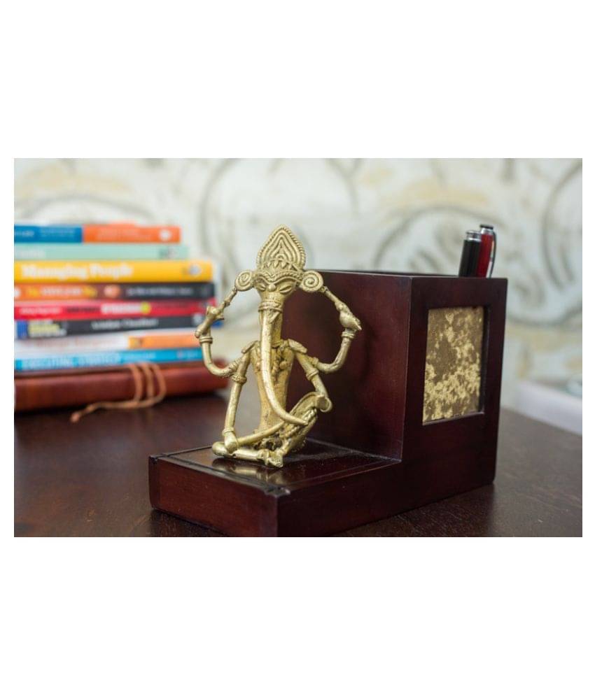     			Olha-O | Ethnic Gifting Brown Wood Handicraft Showpiece - Pack of 1