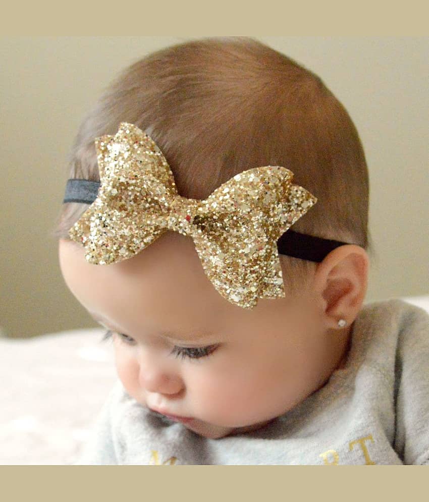 FOK 2 Pcs Sparkling Bows Glitter Sequins Headband Hairband Clips for Kids and Girls - Random Color - Jewellery Sets | Buy online on ZillyBuy