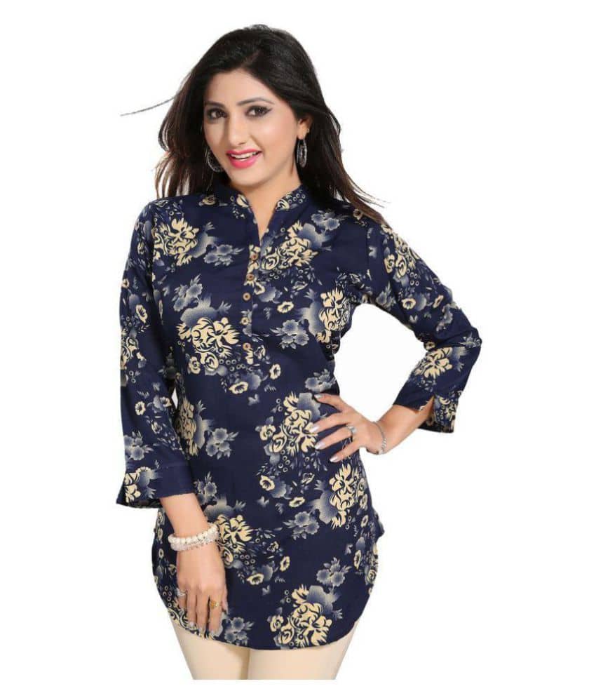 Crepe Short Kurti For Women (Pack of 1) - Kurtis, Tunics | Buy online on ZillyBuy