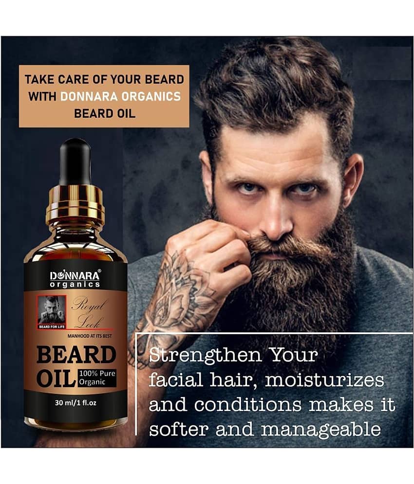 Donnara Organics Royal Look Beard Oil FastGrowth 30 ml - Beard Care and Tools | Buy online on ZillyBuy