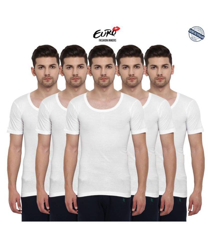     			Euro Multi Half Sleeve Vests Pack of 5