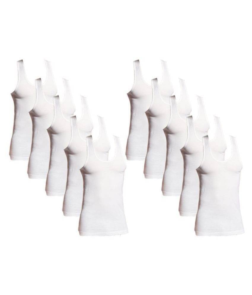Euro White Sleeveless Vests Pack of 10 Euro White Sleeveless Vests Pack of 10