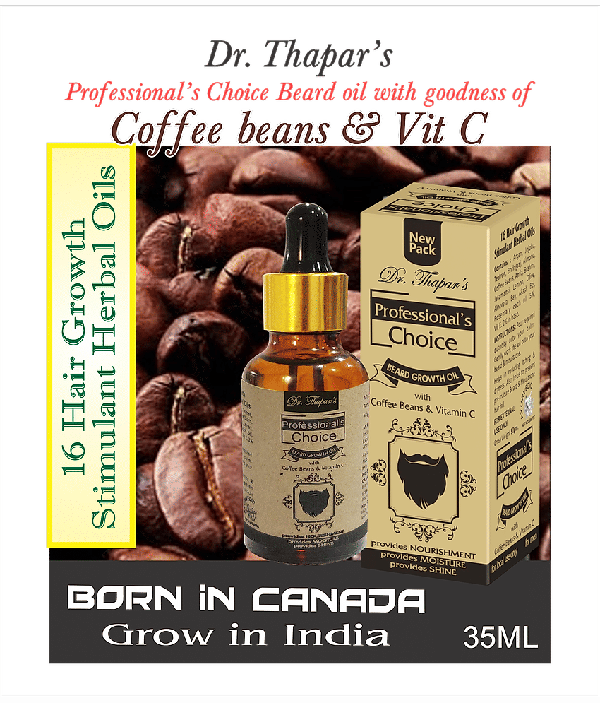Professional Choice Dr.THAPARs Beard Oil COFFEEVITc 35 ml - Beard Care and Tools | Buy online on ZillyBuy
