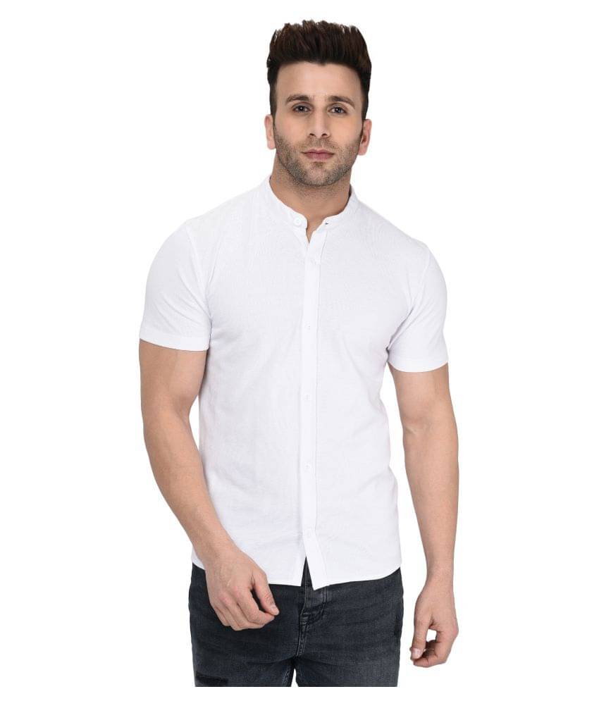 Wild West Cotton Blend Regular Fit Solids Men's Casual Shirt - White ( Pack of 1 ) Wild West Cotton Blend Regular Fit Solids Men's Casual Shirt - White ( Pack of 1 )