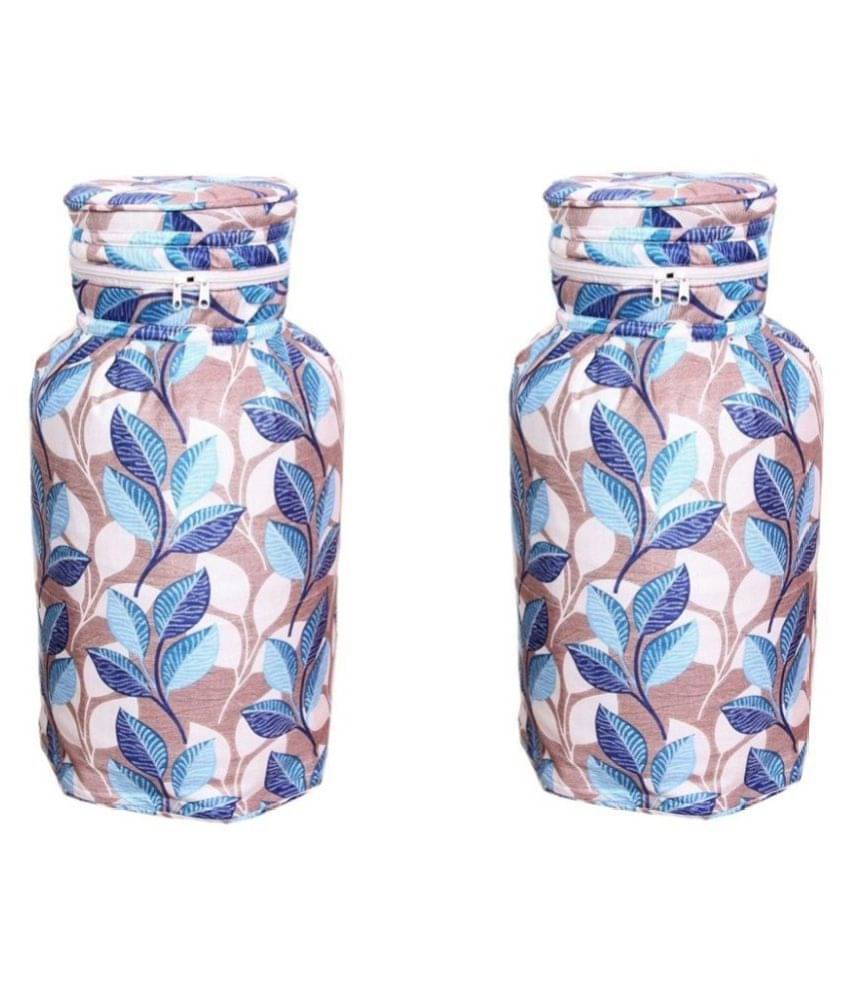 E-Retailer Set of 2 Polyester Blue Cylinder Cover E-Retailer Set of 2 Polyester Blue Cylinder Cover
