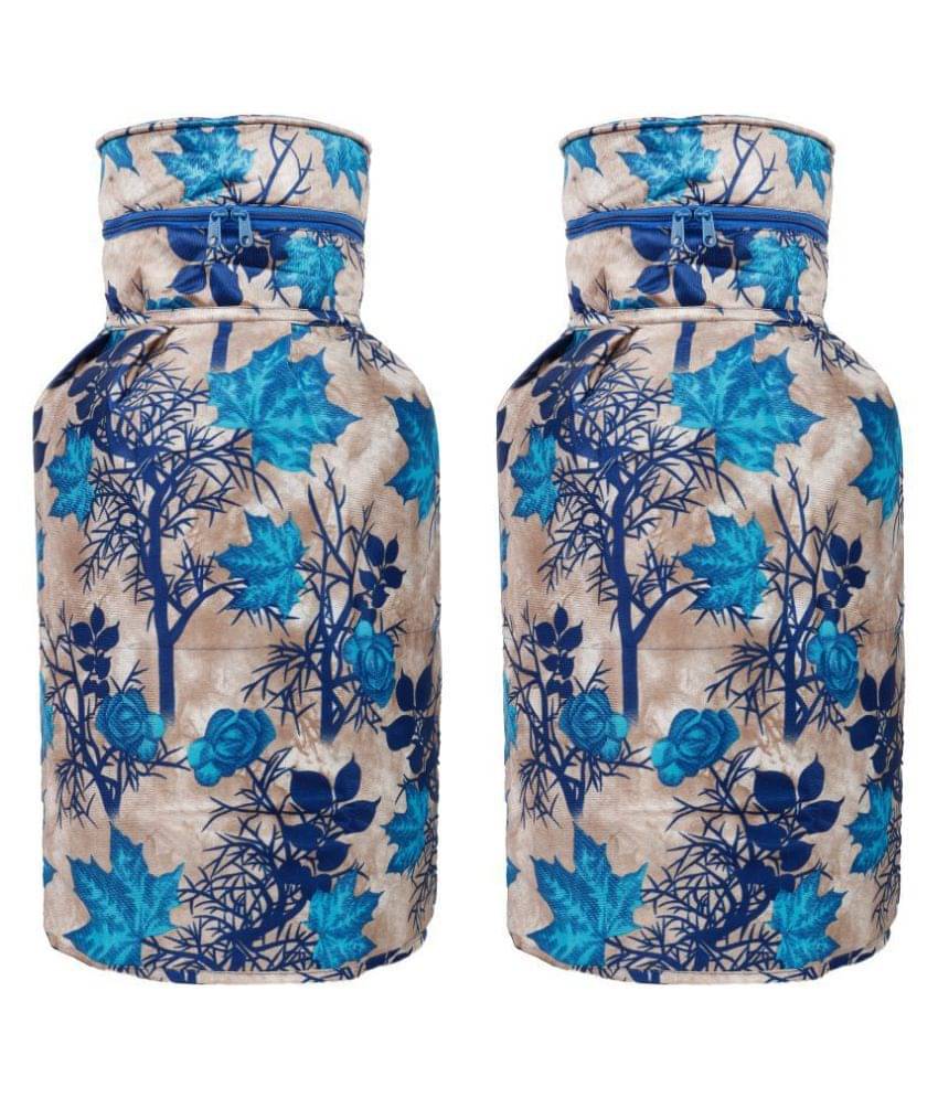 E-Retailer Set of 2 Polyester Blue Cylinder Cover E-Retailer Set of 2 Polyester Blue Cylinder Cover