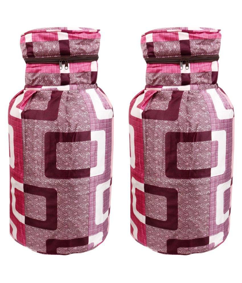 E-Retailer Set of 2 Polyester Purple Cylinder Cover E-Retailer Set of 2 Polyester Purple Cylinder Cover