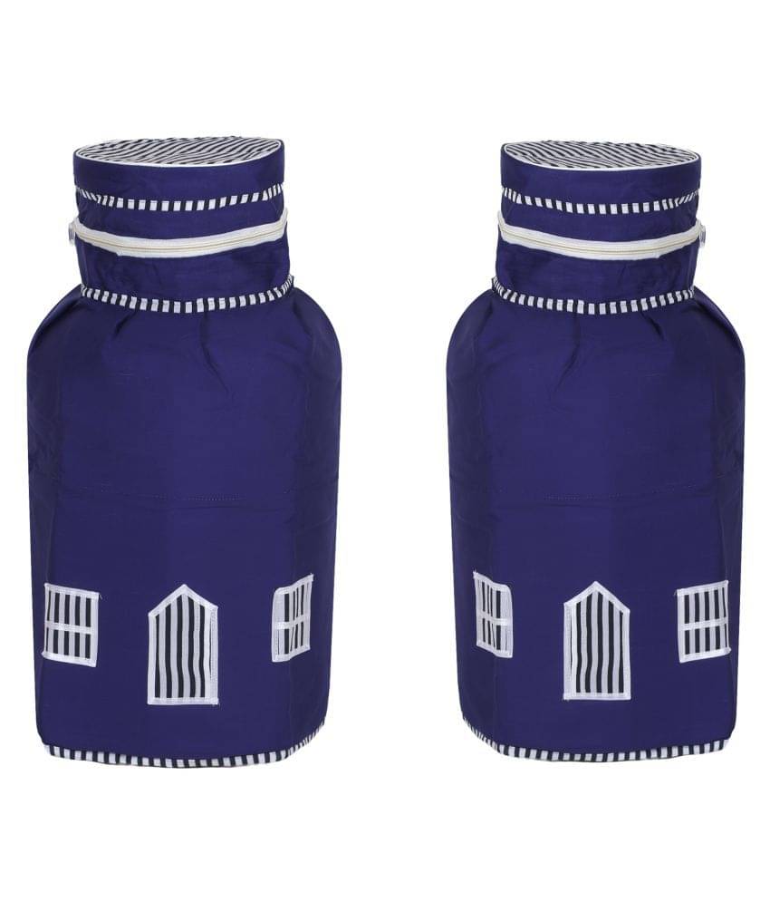     			E-Retailer Set of 2 Polyester Purple Cylinder Cover