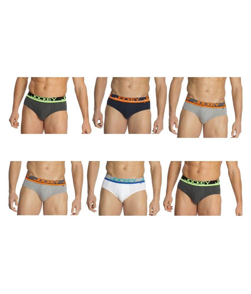 Jockey Multi Brief Pack of 6     			Jockey Multi Brief Pack of 6