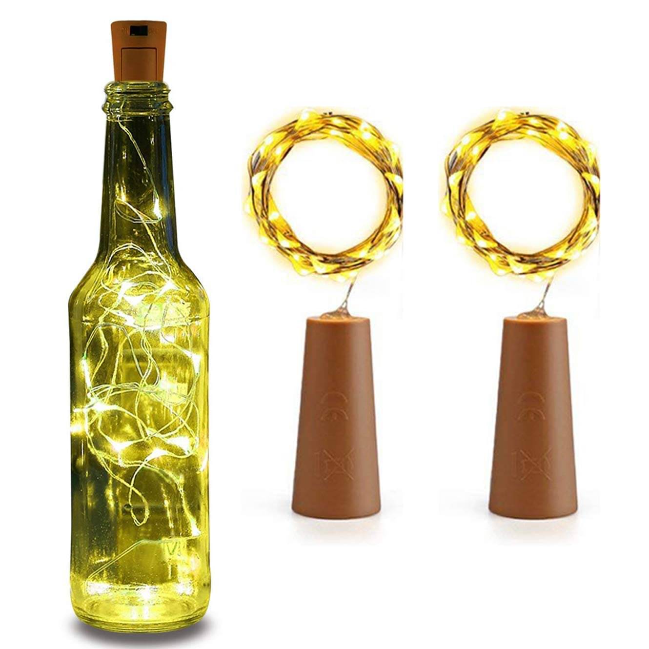     			TANZILIGHT 20 LED Wine Bottle Cork Light String Lights
