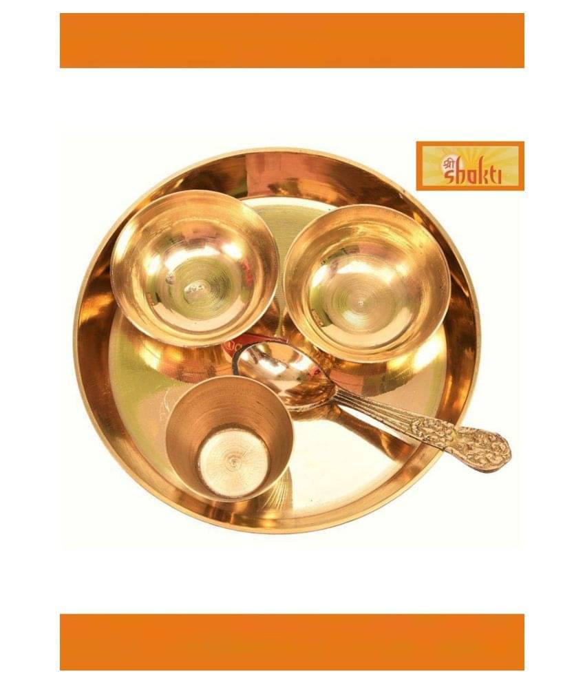     			Laddu Gopal Bhog Thali Set || Brass Thali Set || Special for Janmashtami || 5 Piece Set