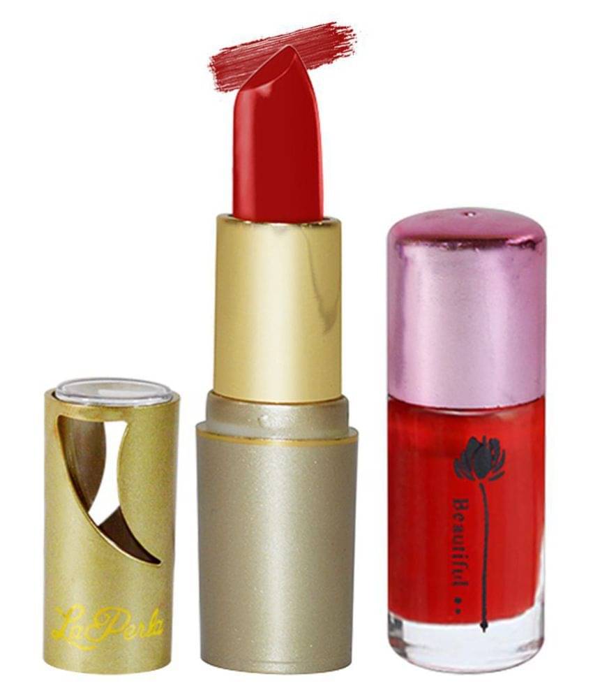     			Adbeni Combo Pack Red Lipstick & Nail Polish  Lips Pack of 2 100