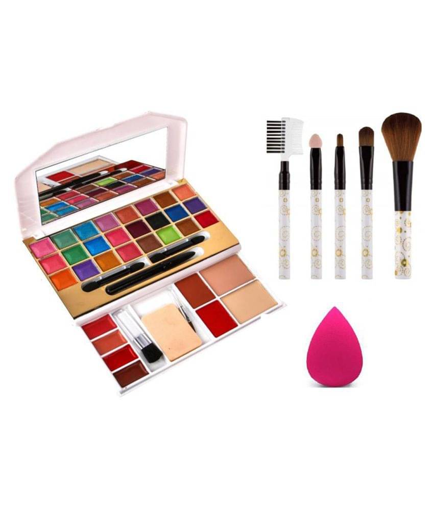 Adbeni Makeup Combo With Puff & Brushes Makeup Kit Pack of 3 63 Adbeni Makeup Combo With Puff & Brushes Makeup Kit Pack of 3 63