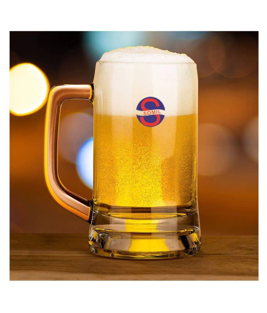 Afast Beer Mug Glass,  400 ML - (Pack Of 1)