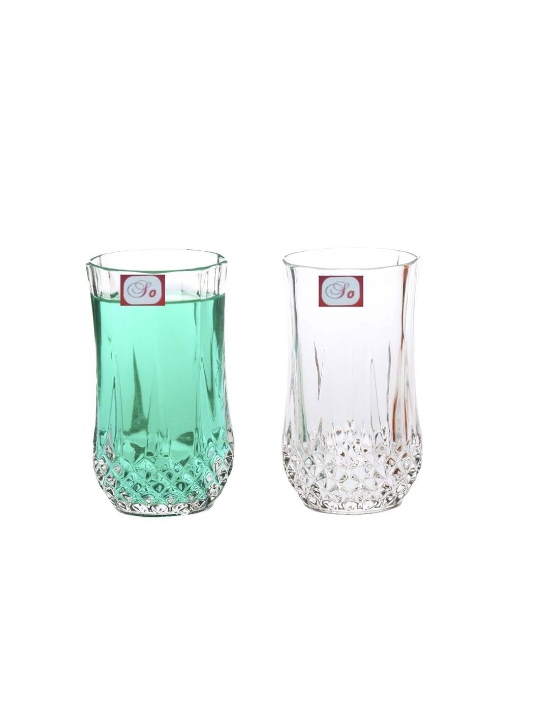     			Afast Glass Beer Glasses, Transparent, Pack Of 2, 340 ml