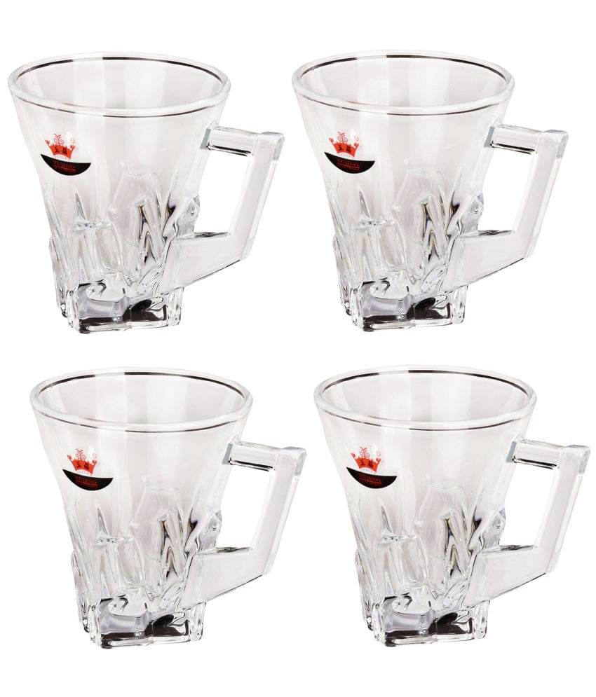     			Afast Glass Tea, Coffee Cup Set, Transparent, Pack Of 4, 130 ml