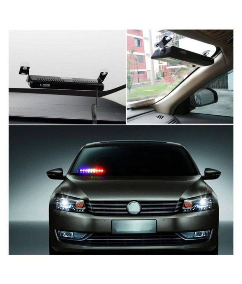 AutoRight 9 Led Red, Blue And White Police Flasher Light For All Cars AutoRight 9 Led Red, Blue And White Police Flasher Light For All Cars