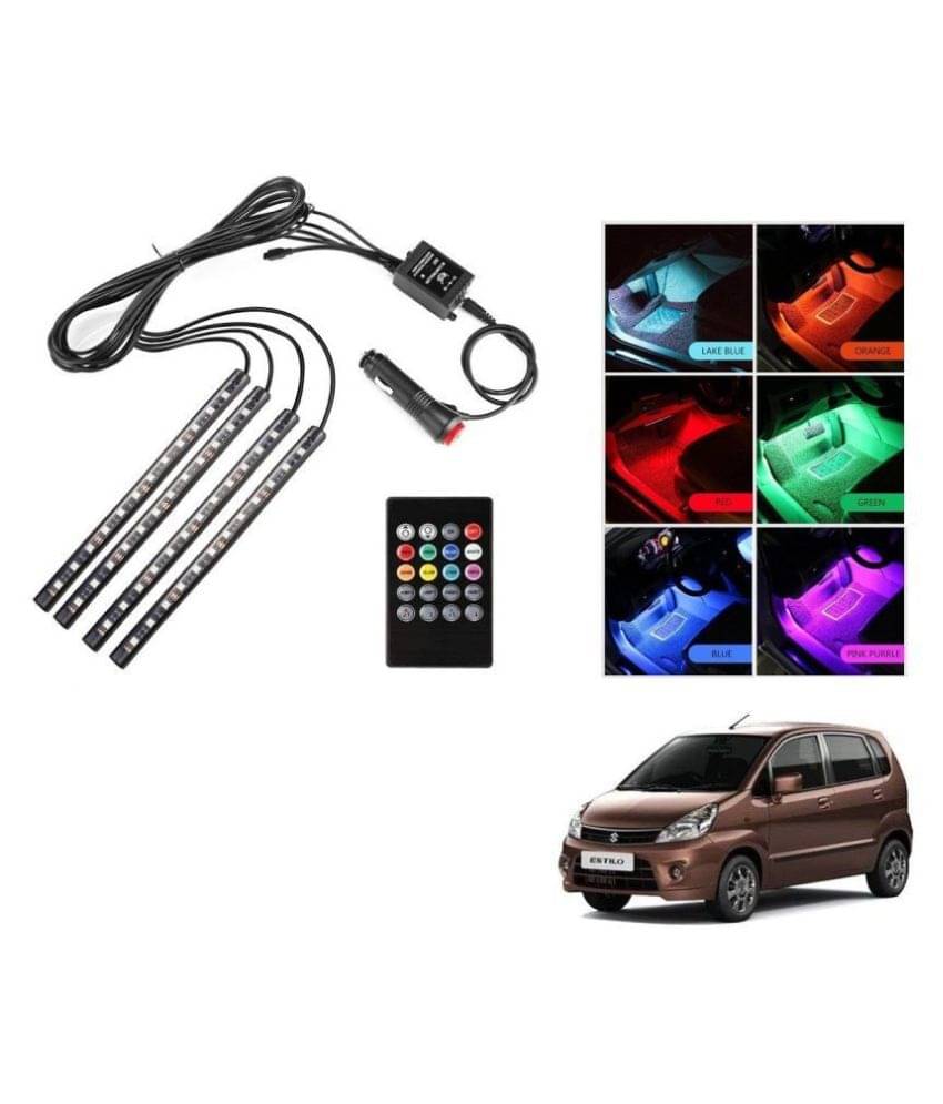 AutoRight Atmosphere Light LED Wireless Remote Music Controller Car Interior Strip Light Lamp Kit For Maruti Zen Estilo AutoRight Atmosphere Light LED Wireless Remote Music Controller Car Interior Strip Light Lamp Kit For Maruti Zen Estilo