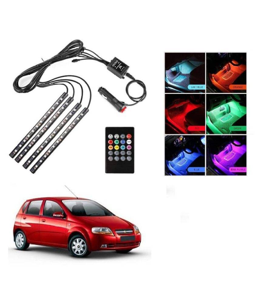     			AutoRight Atmosphere Light LED Wireless Remote Music Controller Car Interior Strip Light Lamp Kit For Chevrolet UVA