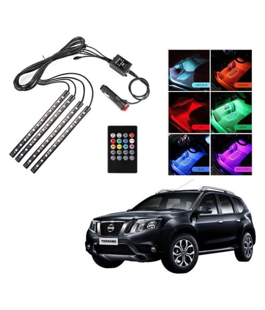     			AutoRight Atmosphere Light LED Wireless Remote Music Controller Car Interior Strip Light Lamp Kit For Nissan Terrano