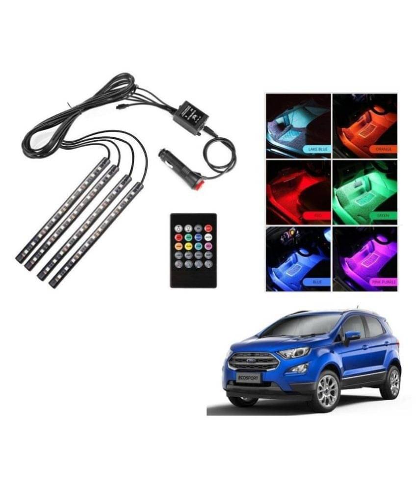     			AutoRight Atmosphere Light LED Wireless Remote Music Controller Car Interior Strip Light Lamp Kit For Ford Ecosport