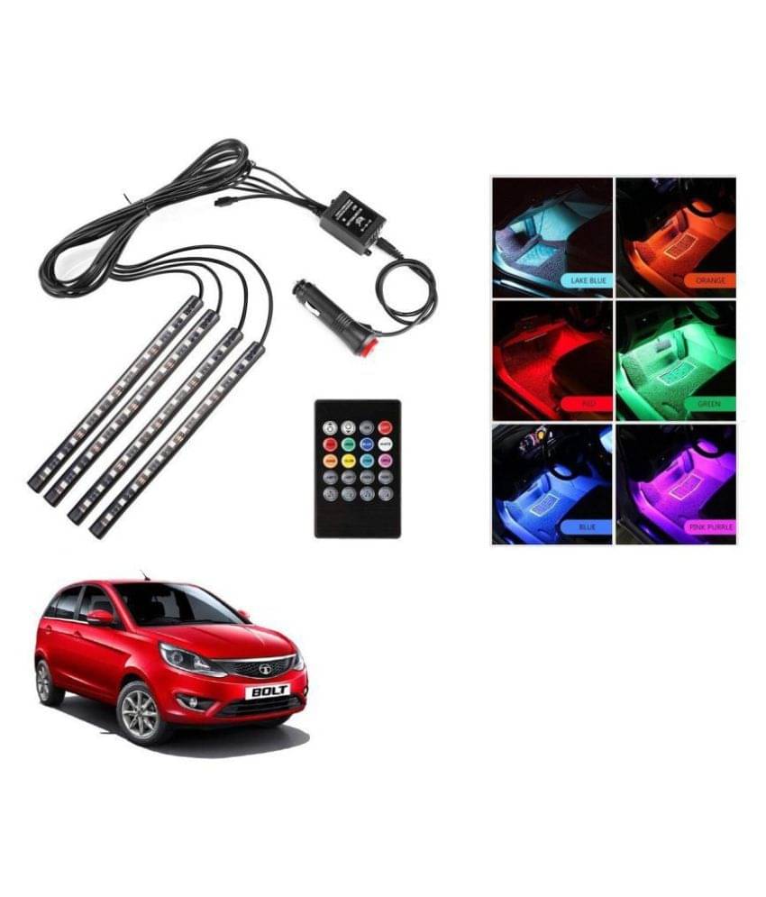     			AutoRight Atmosphere Light LED Wireless Remote Music Controller Car Interior Strip Light Lamp Kit For Tata Bolt
