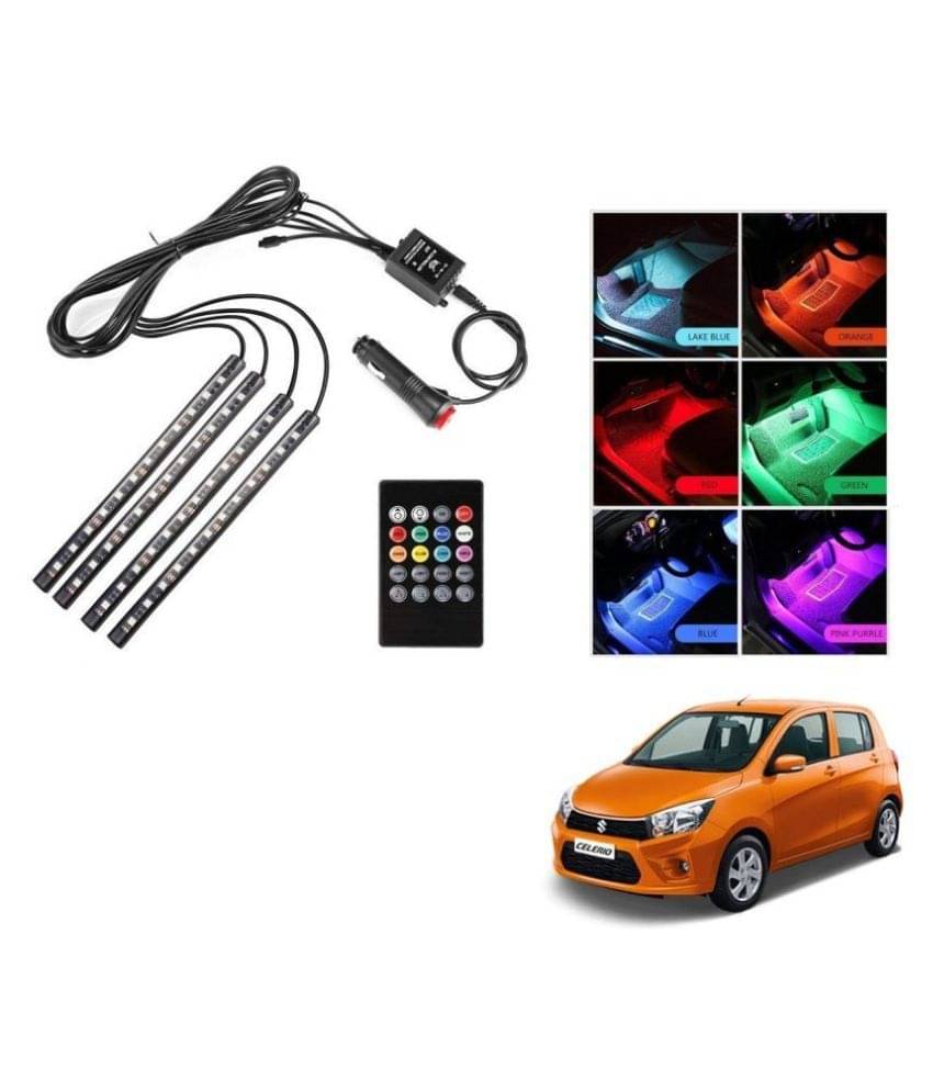 AutoRight Atmosphere Light LED Wireless Remote Music Controller Car Interior Strip Light Lamp Kit For Maruti Celerio AutoRight Atmosphere Light LED Wireless Remote Music Controller Car Interior Strip Light Lamp Kit For Maruti Celerio