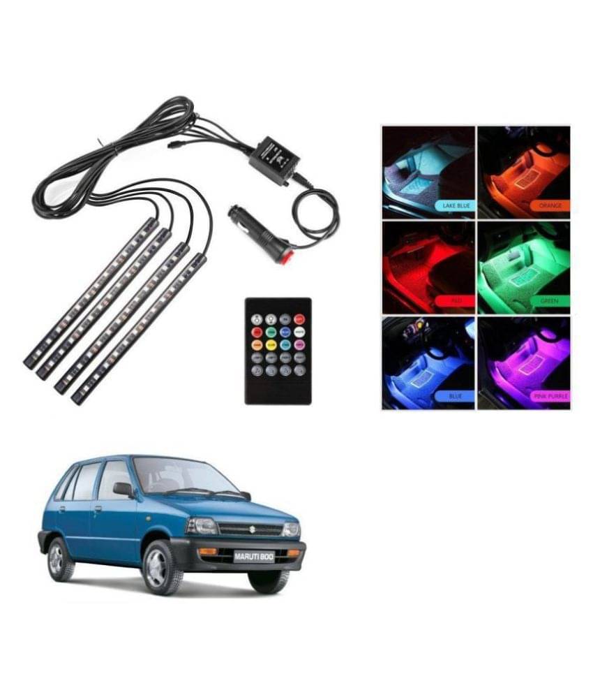     			AutoRight Atmosphere Light LED Wireless Remote Music Controller Car Interior Strip Light Lamp Kit For Maruti 800