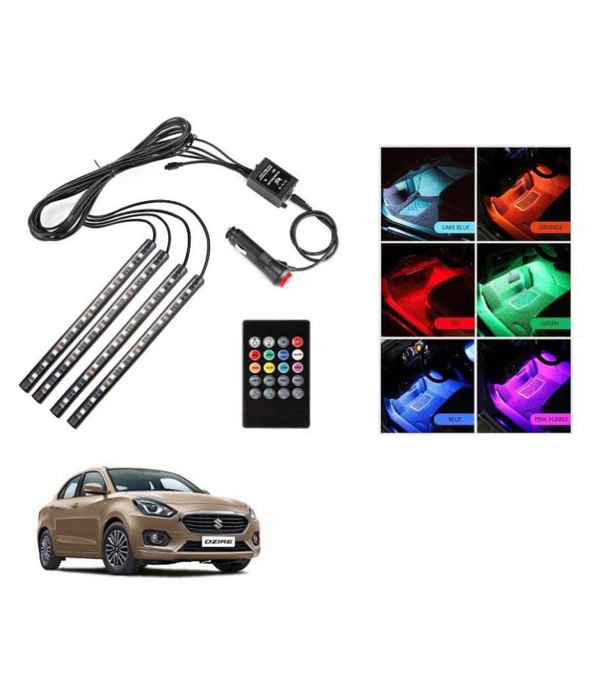     			AutoRight Atmosphere Light LED Wireless Remote Music Controller Car Interior Strip Light Lamp Kit For Maruti New Dzire