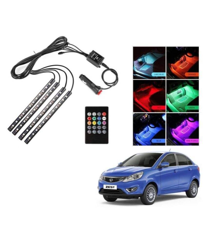     			AutoRight Atmosphere Light LED Wireless Remote Music Controller Car Interior Strip Light Lamp Kit For Tata Zest