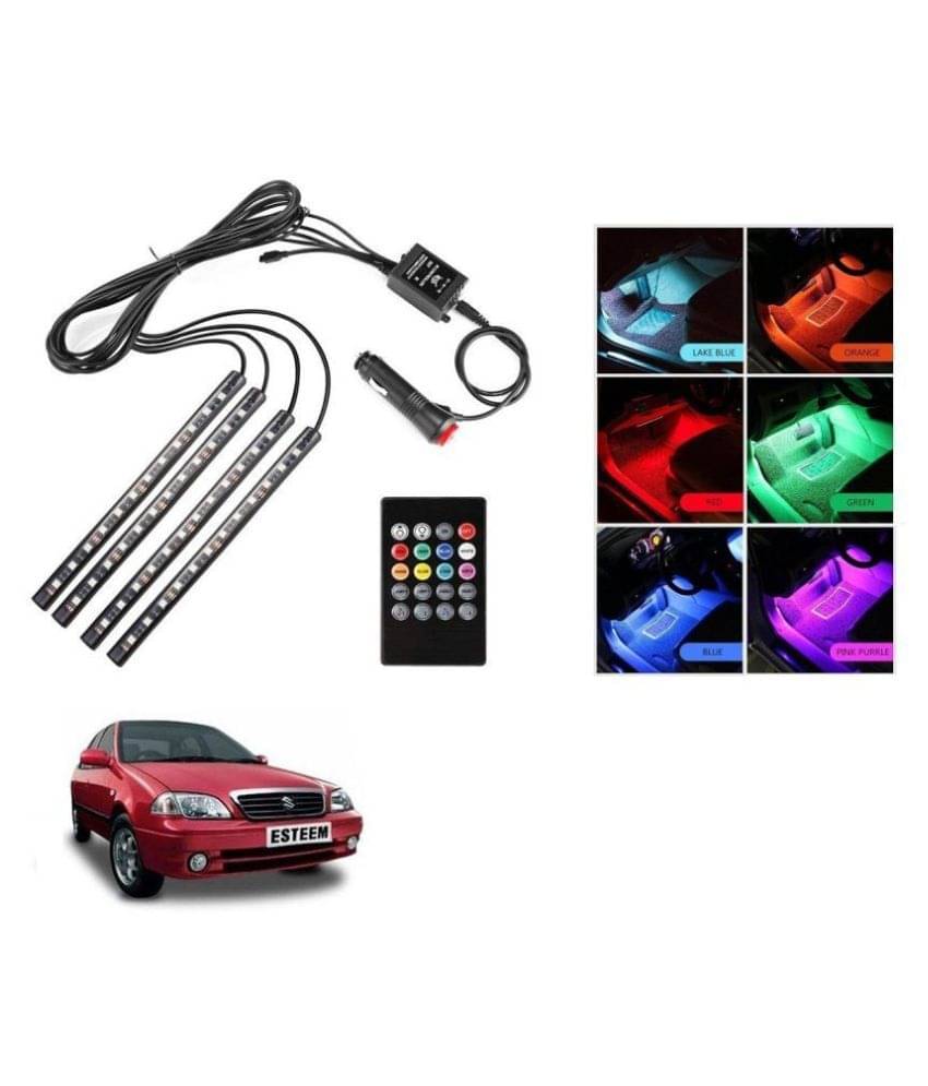     			AutoRight Atmosphere Light LED Wireless Remote Music Controller Car Interior Strip Light Lamp Kit For Maruti Esteem
