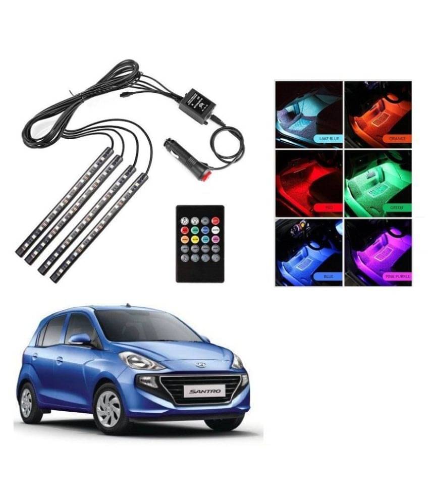 AutoRight Atmosphere Light LED Wireless Remote Music Controller Car Interior Strip Light Lamp Kit For Hyundai Santro AutoRight Atmosphere Light LED Wireless Remote Music Controller Car Interior Strip Light Lamp Kit For Hyundai Santro