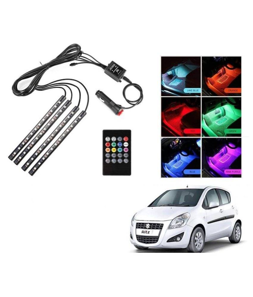     			AutoRight Atmosphere Light LED Wireless Remote Music Controller Car Interior Strip Light Lamp Kit For Maruti Ritz