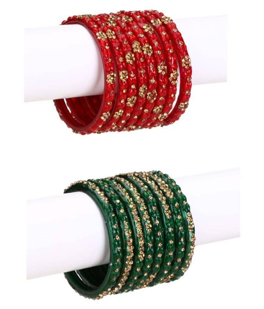 Afast Combo Party & Festivle Designer Ornamented With Colorful Beads And Figures Fancy Matching Glass Bangle Cum Kada Set Of Eight Each With Safety Box Afast Combo Party & Festivle Designer Ornamented With Colorful Beads And Figures Fancy Matching Glass Bangle Cum Kada Set Of Eight Each With Safety Box