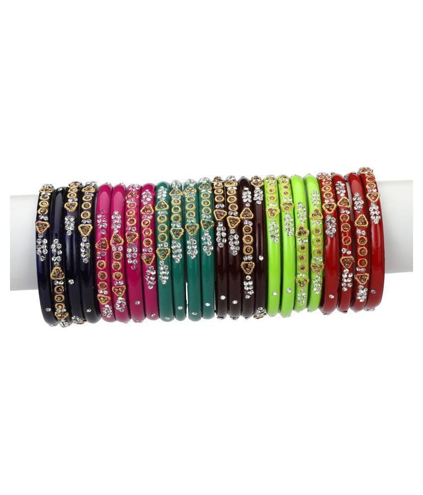     			Afast Designer Matching Color Fashionable Bangle Set Combo Hand Decorative Set Of 24
