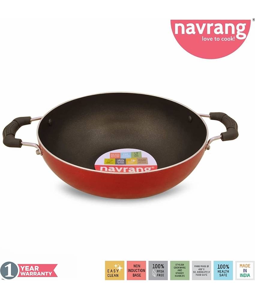 Navrang NON STICK KADAI SML Non-Stick Deep Kadhai 2000 mL