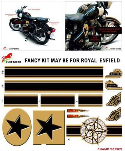     			Just Rider Royal Enfield Bullet In Car Sticker