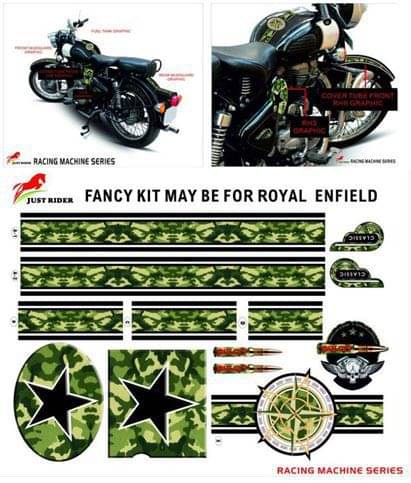     			Just Rider Royal Enfield Bullet In Car Sticker