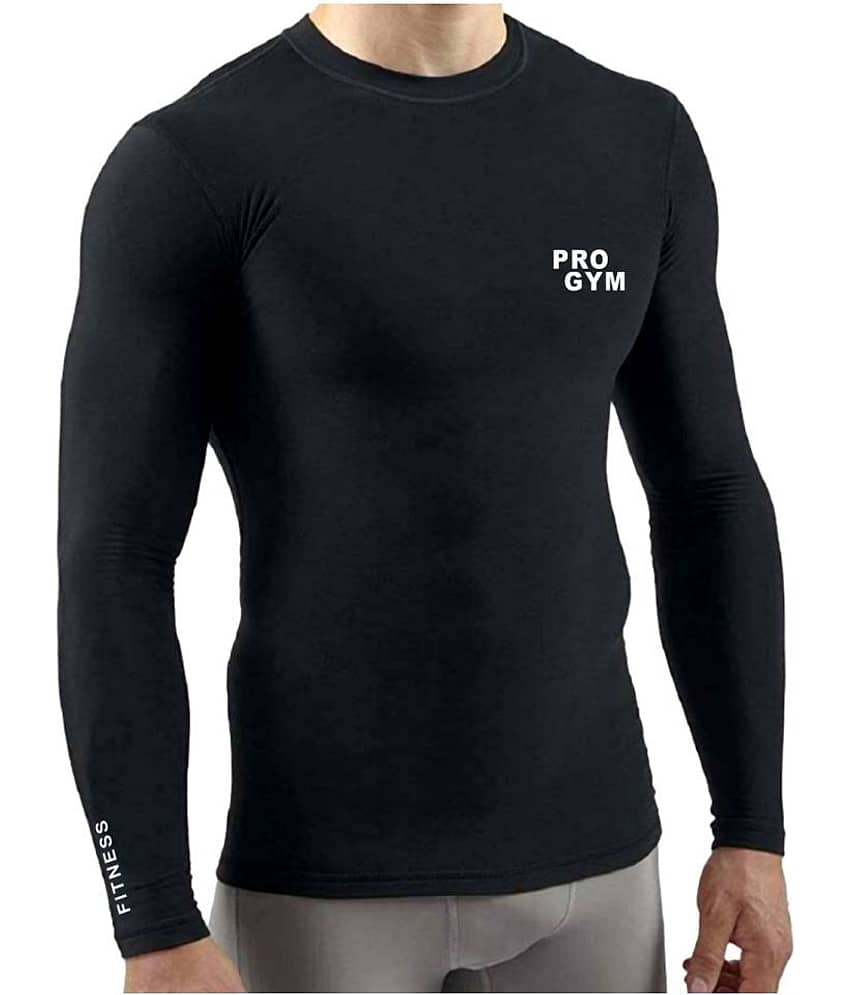 Pro Gym Unisex 100% Polyester Compression T-Shirt Gym and Sports