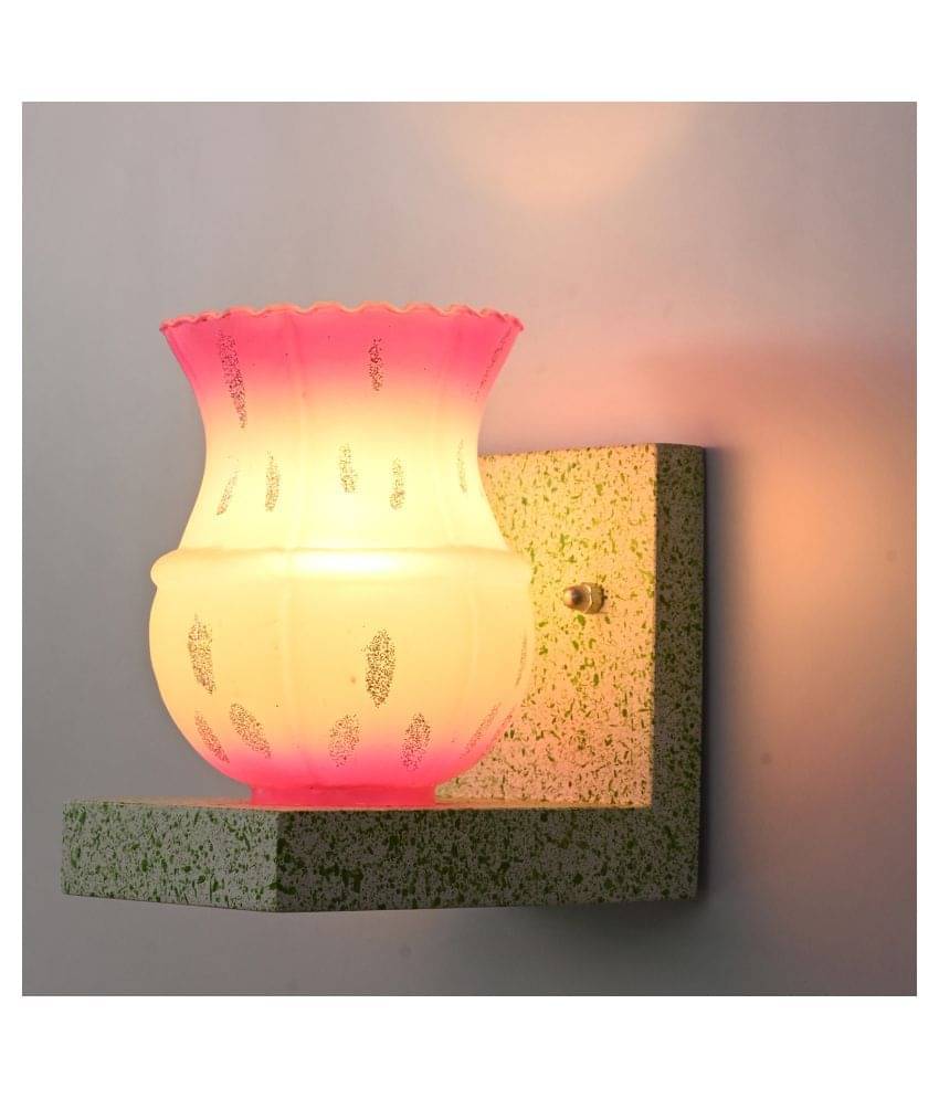 AFAST Chair Shape Wood Fitting Shade Glass Wall Light Pink - Pack of 1 AFAST Chair Shape Wood Fitting Shade Glass Wall Light Pink - Pack of 1