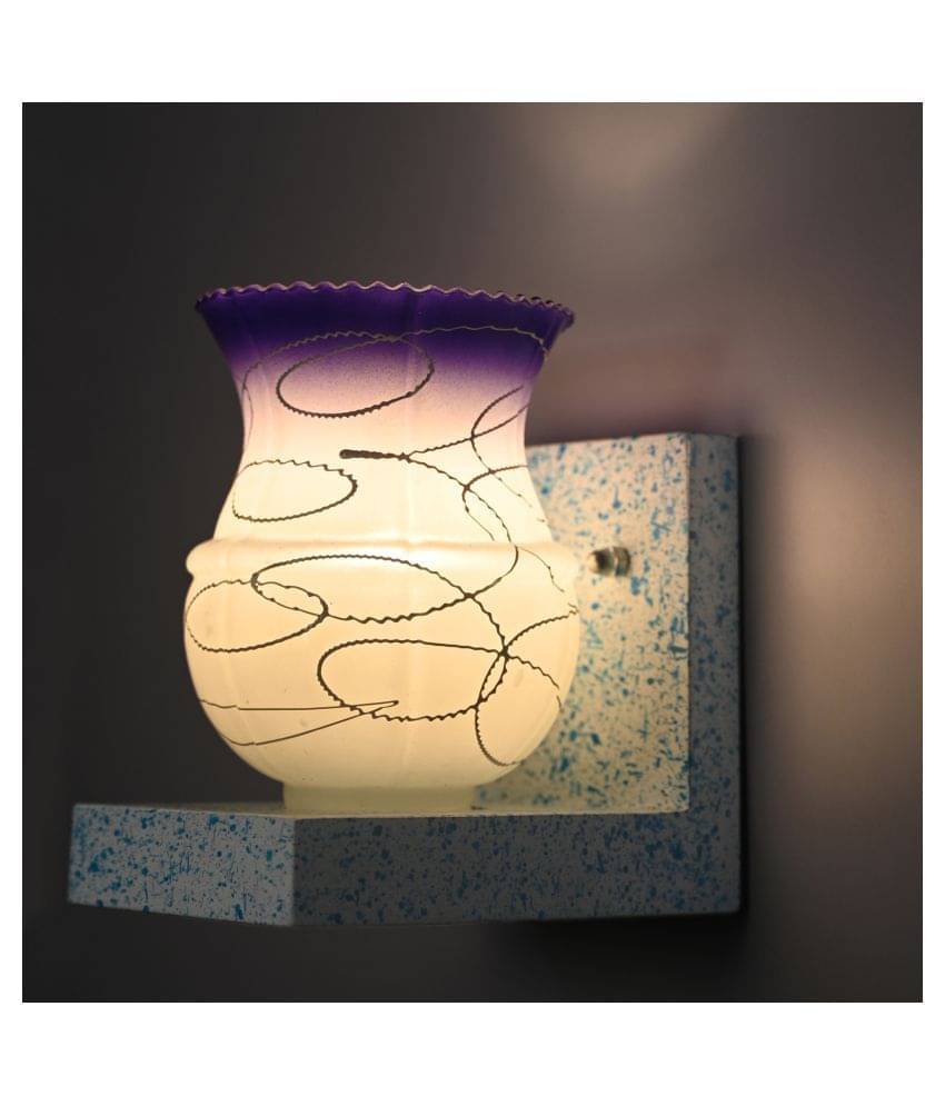 AFAST Marble Look Wood Fitting Shade Glass Wall Light Blue - Pack of 1     			AFAST Marble Look Wood Fitting Shade Glass Wall Light Blue - Pack of 1