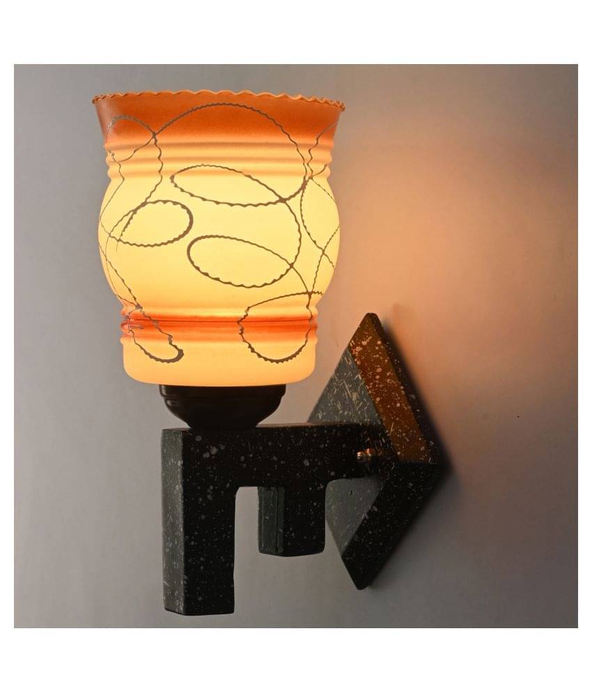 AFAST Marble Look Wood Fitting Shade Glass Wall Light Brown - Pack of 1 AFAST Marble Look Wood Fitting Shade Glass Wall Light Brown - Pack of 1