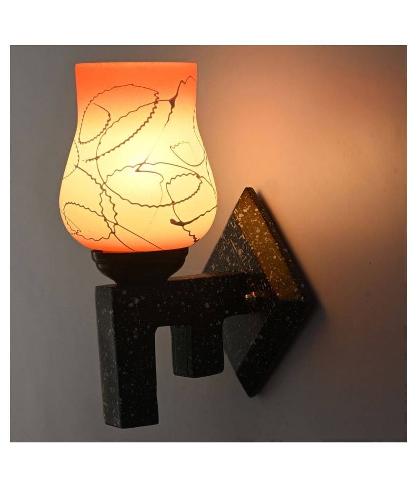 AFAST Marble Look Wood Fitting Shade Glass Wall Light Black - Pack of 1 AFAST Marble Look Wood Fitting Shade Glass Wall Light Black - Pack of 1