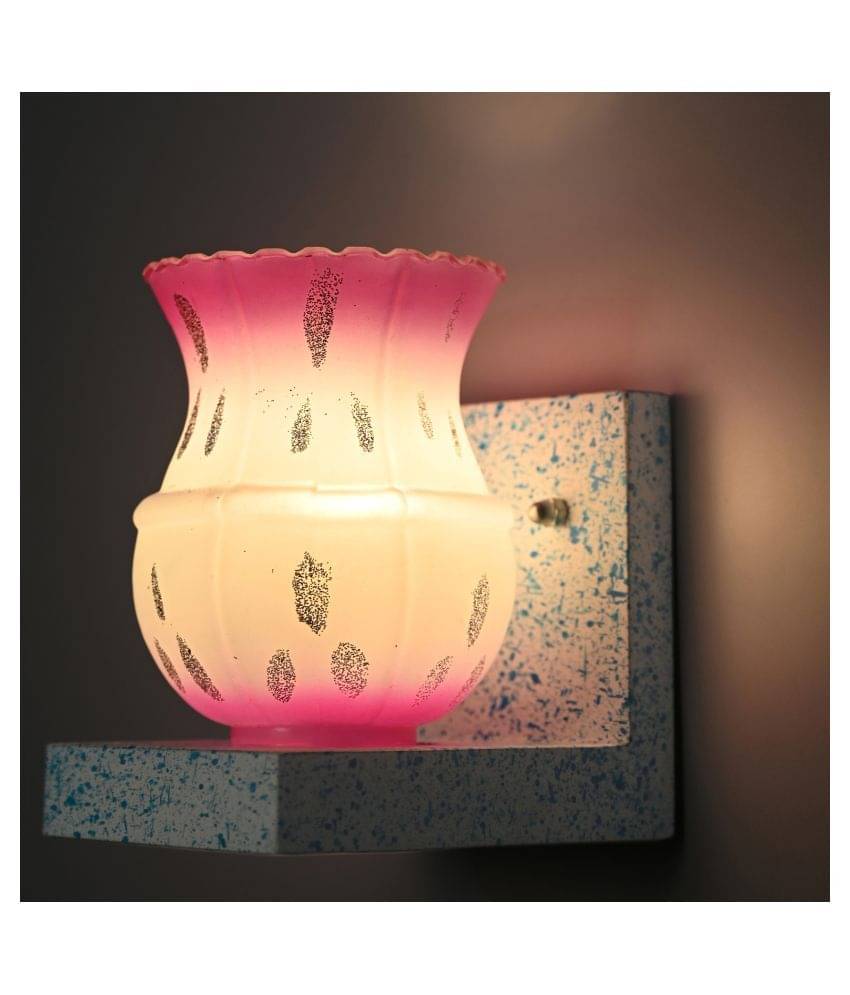 AFAST Marble Look Wood Fitting Shade Glass Wall Light Pink - Pack of 1     			AFAST Marble Look Wood Fitting Shade Glass Wall Light Pink - Pack of 1