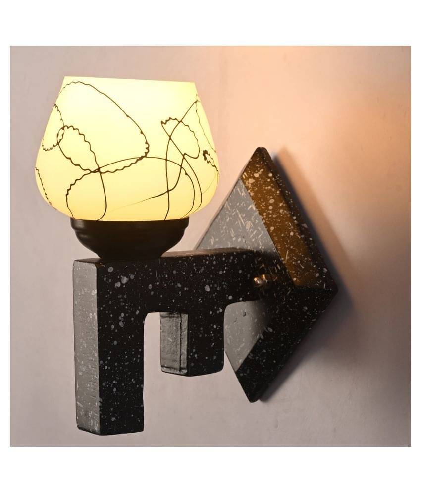 AFAST Marble Look Wood Fitting Shade Glass Wall Light Black - Pack of 1     			AFAST Marble Look Wood Fitting Shade Glass Wall Light Black - Pack of 1