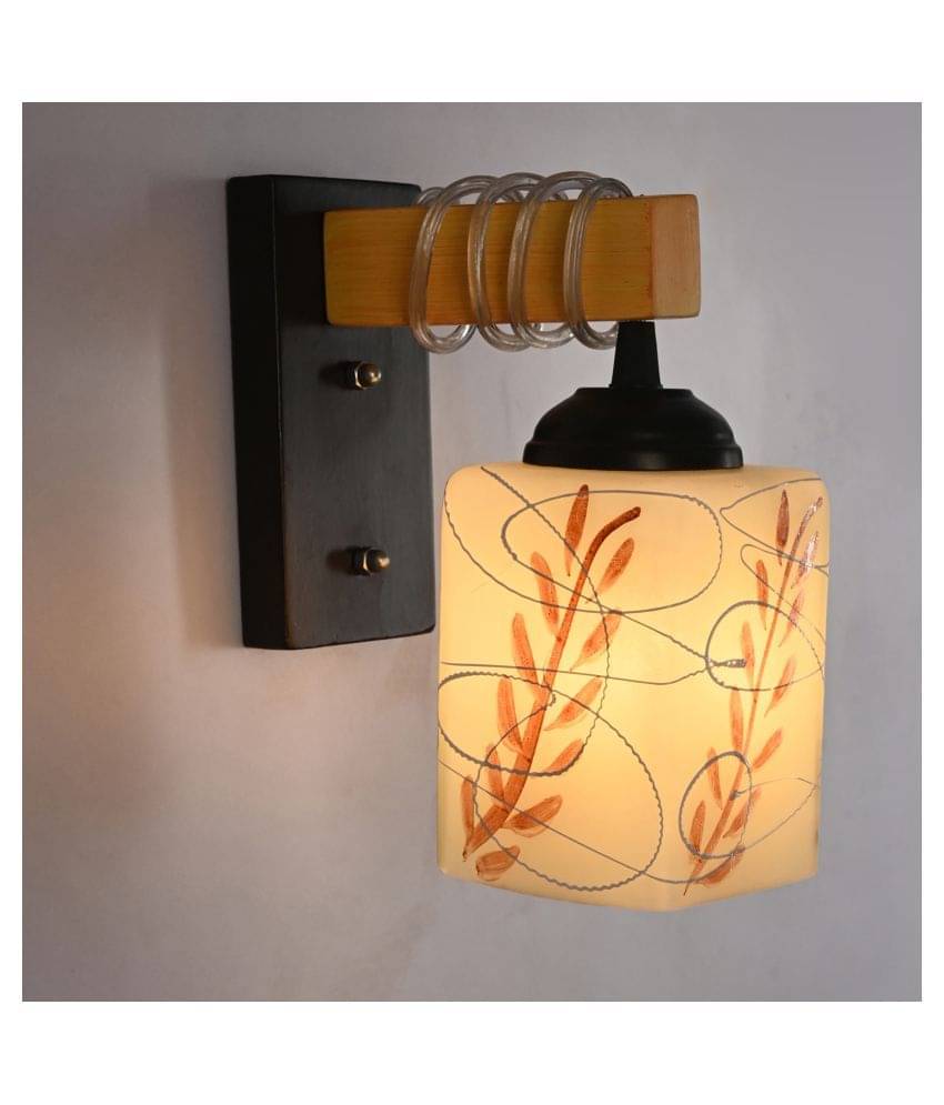 AFAST New Pendant Wood Fitting Shade Glass Wall Light Brown - Pack of 1 AFAST New Pendant Wood Fitting Shade Glass Wall Light Brown - Pack of 1