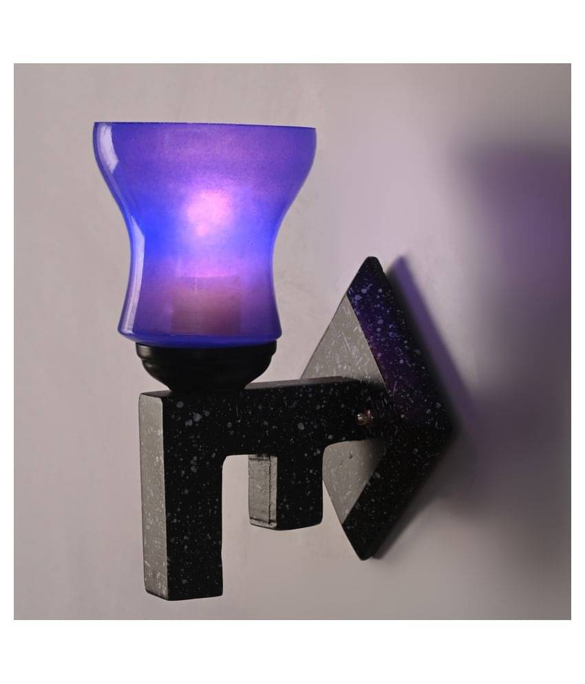 Somil Marble Look Wood Fitting Shade Glass Wall Light Blue - Pack of 1     			Somil Marble Look Wood Fitting Shade Glass Wall Light Blue - Pack of 1