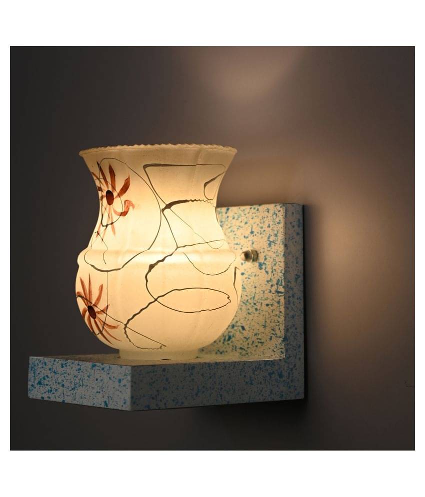 Somil Marble Look Wood Fitting Shade Glass Wall Light Brown - Pack of 1     			Somil Marble Look Wood Fitting Shade Glass Wall Light Brown - Pack of 1